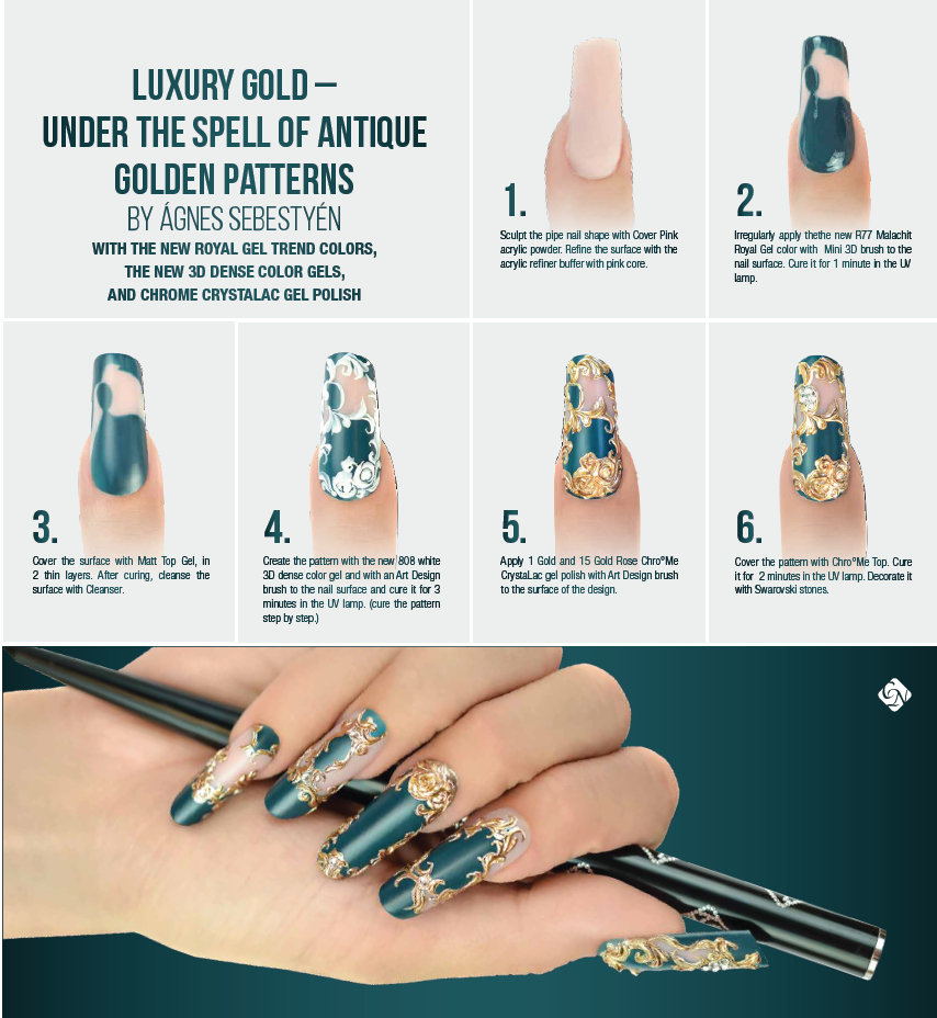 Luxury Gold Baroque Nails